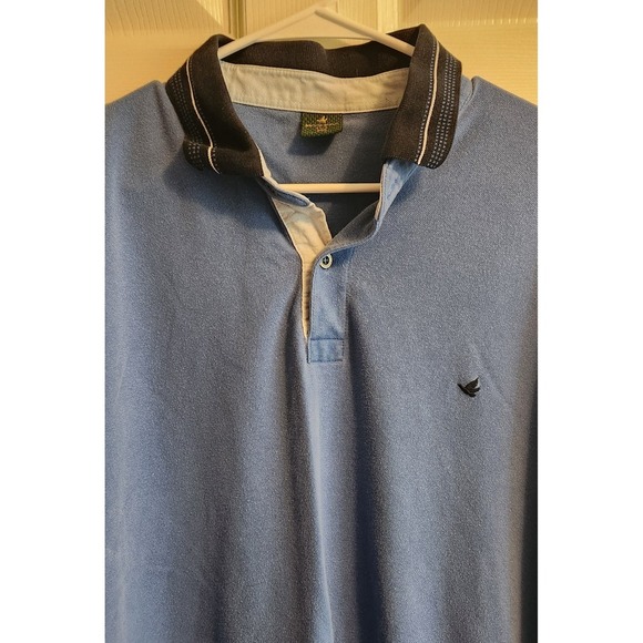 Brooksfield Polo Shirt Men 3XL Purple/Blue Short Sleeve Polo - Picture 3 of 4